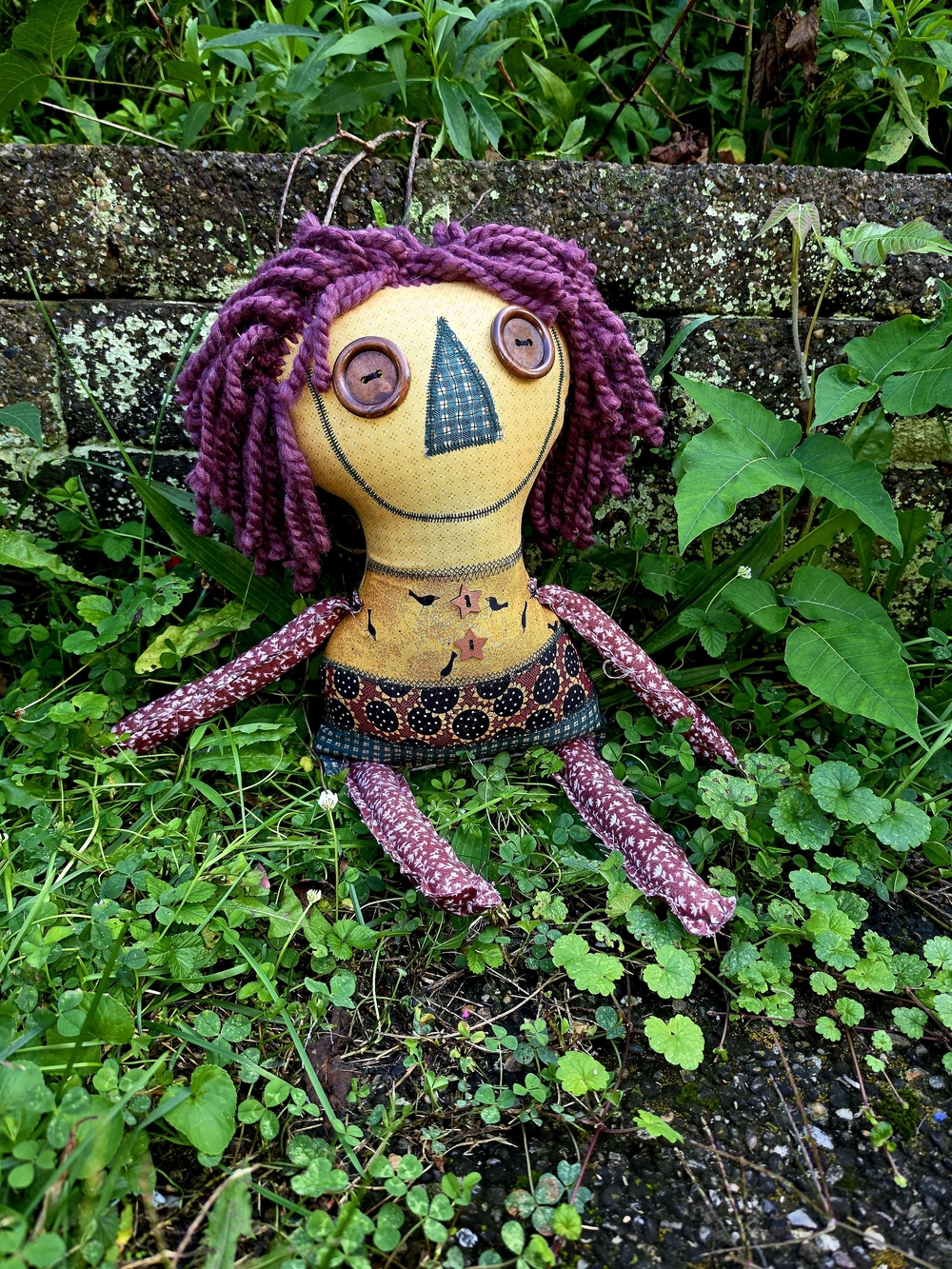 Dumpster Dollies OOAK Art Doll – Tilly Tanglewood Handmade Primitive Folk Doll